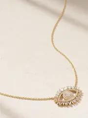 [Suzanne Kalan] Suzanne Kalan - Evil Eye 18-karat Gold Diamond Necklace - One size One size Gold