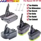 For Makita Milwaukee Bosch Ryobi Ozito Dewalt to Dyson V6 V7 V8 Battery Adapter