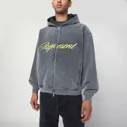 [Represent] Washed grey zip-up sweatshirt M Grey