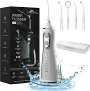 Water Flosser for Teeth & Gum - 5 Pressure Settings 4 Jet Tips Portable Cordless