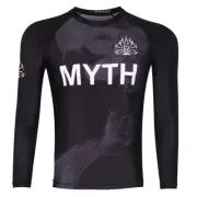 MYTH BJJ Athletic Men Rash Guard MMA Long Sleeve Compression Athletic Shirts