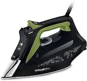 Rowenta DW6330 Eco Intelligence Steam Iron | 2500 Watt | Cont. Steam Release: 45 g/min | Steam Boost: 180 g/min | Microsteam400 HD 3De Laser Soleplate | Anti-Drip Function | Black/Green