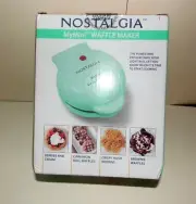 Nostalgia MyMini Personal Electric Waffle Maker (Teal, MWF5TL)