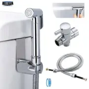 Toilet Hand Held Bidet Sprayer-Faucet Spray Shower Head W/ Hose T-adapter Holder