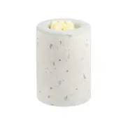 White Terrazzo Mod Wax Melt Warmer with 3, 6, and 9 Hour Timer for Scented Wa...
