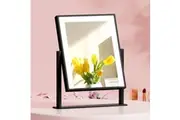 Embellir Makeup Mirror 25x30cm Hollywood Vanity with LED Light Rotation Black