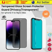 2xPrivacy/2xClear Tempered Glass Screen Protector iPhone16,15,14,13,12,11Pro Max