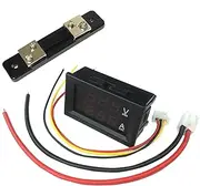 Volt Meter, 2 in 1 LED Digital Voltage Meter DC 0-100V Ammeter, Voltage Display, DC Volt Meter for Home Users, Business Users