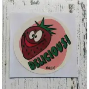Scratch & sniff happy Allie scented Sticker Matte Single Delicious Strawberry