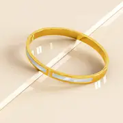 Modest Hinged Bangle in Gold Layered Stainless Steel