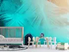 3D Blue Feather Texture Wallpaper Wall Murals Removable Wallpaper 33