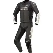 GP Force Chaser Leather Suit 2 PC Black White