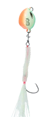 Vexed Bottom Worm Long Shank 10g Mutsu Fishing Jig Lure #Lumo Glow