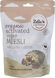 2Die4 Live Foods, Activated Organic Vegan Muesli, 300g - This Delightful Mix Offers a Satisfying Crunch Throughout your Day. Discover the Perfect Balance of Flavors and Textures.