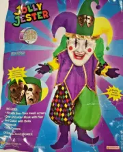ADULT Jolly Jester Mardi Gras Oversized MASK Costume - Fat Tuesday Parade Mascot