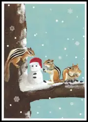Greeting Card - Chipmunk - Scott Church - Christmas 0728