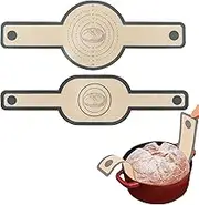 Silicone Bread Sling,2 Pcs Silicone Baking Mat for Oven,Reusable Oval and Round Bread Sling,Easy Transfer of Sourdough
