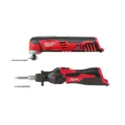 Milwaukee Oscillating Multi-Tool 12-Volt Li-Ion Cordless Red W/ Soldering Iron