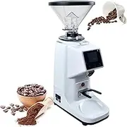 Electric Coffee Grinder,Professional Coffee Machine,Commercial&Home Grinding Machine,Automatic Espresso Grinder,Removable Bean Hopper,Two Grinding Modes,for Espresso(White,250g)