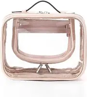 [Lychii] TSA Approved Toiletry Bag, Clear Travel Bag for Liquids Toiletries, Makeup Cosmetic Bag Organizer, Carry on Travel Accessories Essentials, Pink, M, Modern