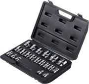 20PCS 1/2" Drive Metric Socket Set, Industrial Grade 6-Point Standard Sockets, C
