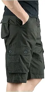[Generic] Basics Cargo Pants Men Multi-Pocket Overalls Leisure Fashion Solid Pants and Men's Pants Band Size