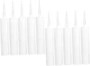 PartyKindom 10Pcs Refillable Caulk Tubes Empty Sealant Bottles for DIY Projects Compatible with Standard Caulking Tools Lightweight Durable Design for Custom Color Mixing