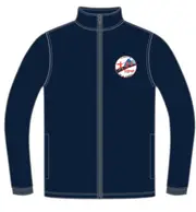 Navy Polar Fleece Jacket With Emb