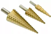 Step Drill Bits Tapered for Metal Ø4-32mm Set of 3 pcs (22616)