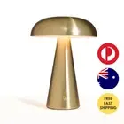 Portable Gold Table Lamp Rechargeable Cordless Table LED Touch Lamp