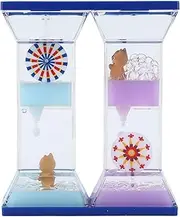 Respicefinem Sand Timer Sealed Colourful Liquid Motion Bubbler Ideal for Bedroom Sensory Play and Desk Decor Unique Hourglass Design with Smooth Colors and Rhythmic Movement