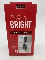 Make the Season Bright Digital Outdoor Light Timer Dusk to Dawn Two outlet