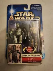 Star Wars Attack Of The Clones C-3PO Action Figures 2002 Hasbro New