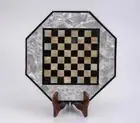 24'' Marble Octagon Chess Table Top with Inlay Art Coffee Table for Home n11