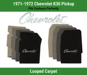 Lloyd Classic Loop Front Mats for '71-72 Chevy K30 Pickup w/Red Chevy Letters (for: Chevrolet)