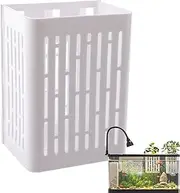 Aquarium Plant Holder – Wall-Mounted Aquatic Plant Pot with Suction Cups and Hooks | Space-Saving Transparent Planter for, Hydroponic Cultivation, and Interior Decoration in Fish Tanks and