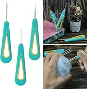 3 Pcs Green Round Hole Cone Hand Drills Punch Needle Candles Wick Tools for DIY Silicone Mould Making Punch Candle Making
