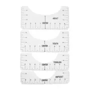 4pcs T Shirt Ruler Guide w/Size Chart T-Shirt Alignment Tool Clothes Accessories