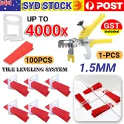 400-4000PCS Tile Leveling System Clips Plier Tiling Spacer Tool Kit Wall Floor