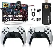LaoShan Retro Games Console with Over 30,000 Classic Games, 40+ Emulators, 2 Wireless Controllers, HDMI Port Plug and Play, Mini Arcade Terminal for Family and Adults
