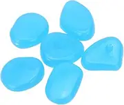 WOONEKY Glow-in-The-Dark Pebble Stones 100pcs Cobblestone Decorations for Aquarium Blue Fish Tank Substrate