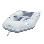 [TechBrands] Inflatable PVC Boat w/ Slat Deck Grey (2.3m)