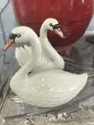 Ceramic White Swan Salt & Pepper Shakers