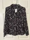 NWT Brooks Brothers Women's Size 8 Floral Tie Front Long Sleeve Shirt Blouse