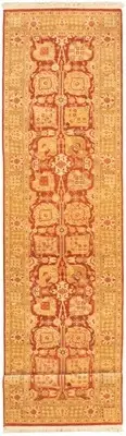 Vintage Hand-knotted Runner Rug 2'6" x 12'1" Traditional Wool Carpet
