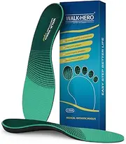 [WALK·HERO COMFORT AND SUPPORT] Walkhero Original Insoles for Plantar Fasciitis, High Arch Support Orthotic Shoe Inserts, Relieve Foot Pain and Flat Foot (Mens 12-12 1/2 | Womens 14-14 1/2 Green)