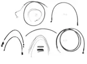 Magnum Black Handlebar Cable Kit 12-14" Ape ABS 2014-2015 Harley Street Glide