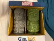 Geeki Tikis THOR & HULK Marvel Ceramic Mug Set Of 2 Rare NIB!