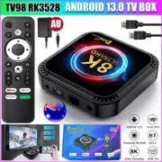 Android 13.0 Smart TV BOX 8K HDR10+ 2.4G& 5G WIFI Media Player Quad Core AU