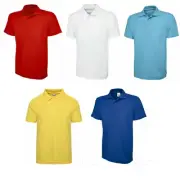 Plain Cotton Blend Regular Fit Polo T-Shirts Boys & Girls Summer School Uniform